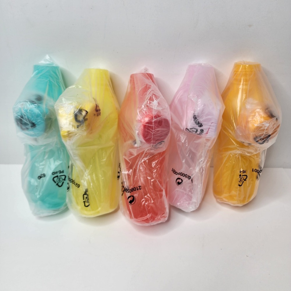 Set Of 5 Tupperware Sub-Eco Water Bottles - 500 ML Each Screw on, Flip Top New